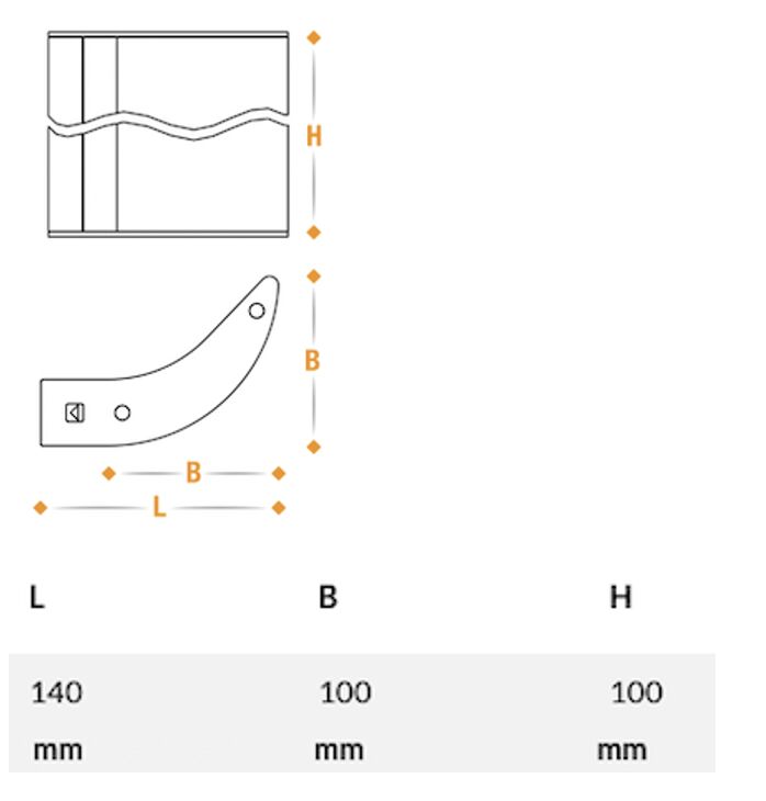 Takler pièce d'angle 100 mm en partie supérieure - couler le plan de protection latérale en aluminium - aluminium