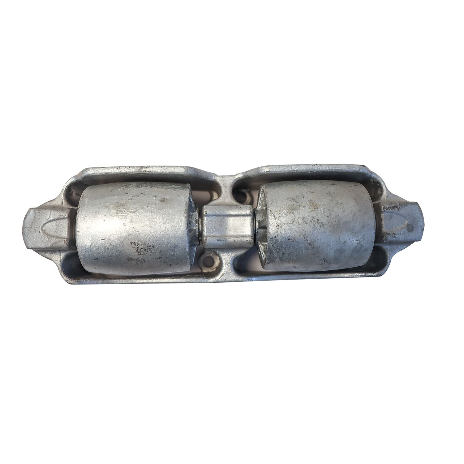 Pommier s-roll with 2 rolls - horizontal - galvanised