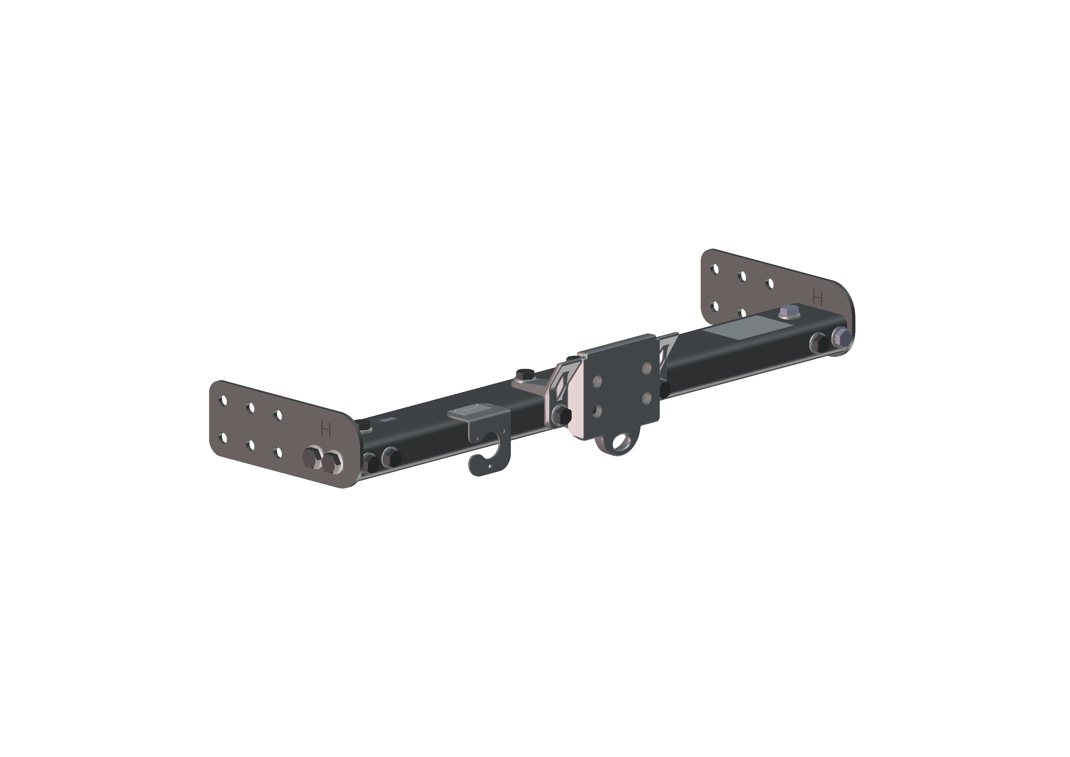 Pommier tow bar 762 mm - mounting pattern P0 - bracket kit H0