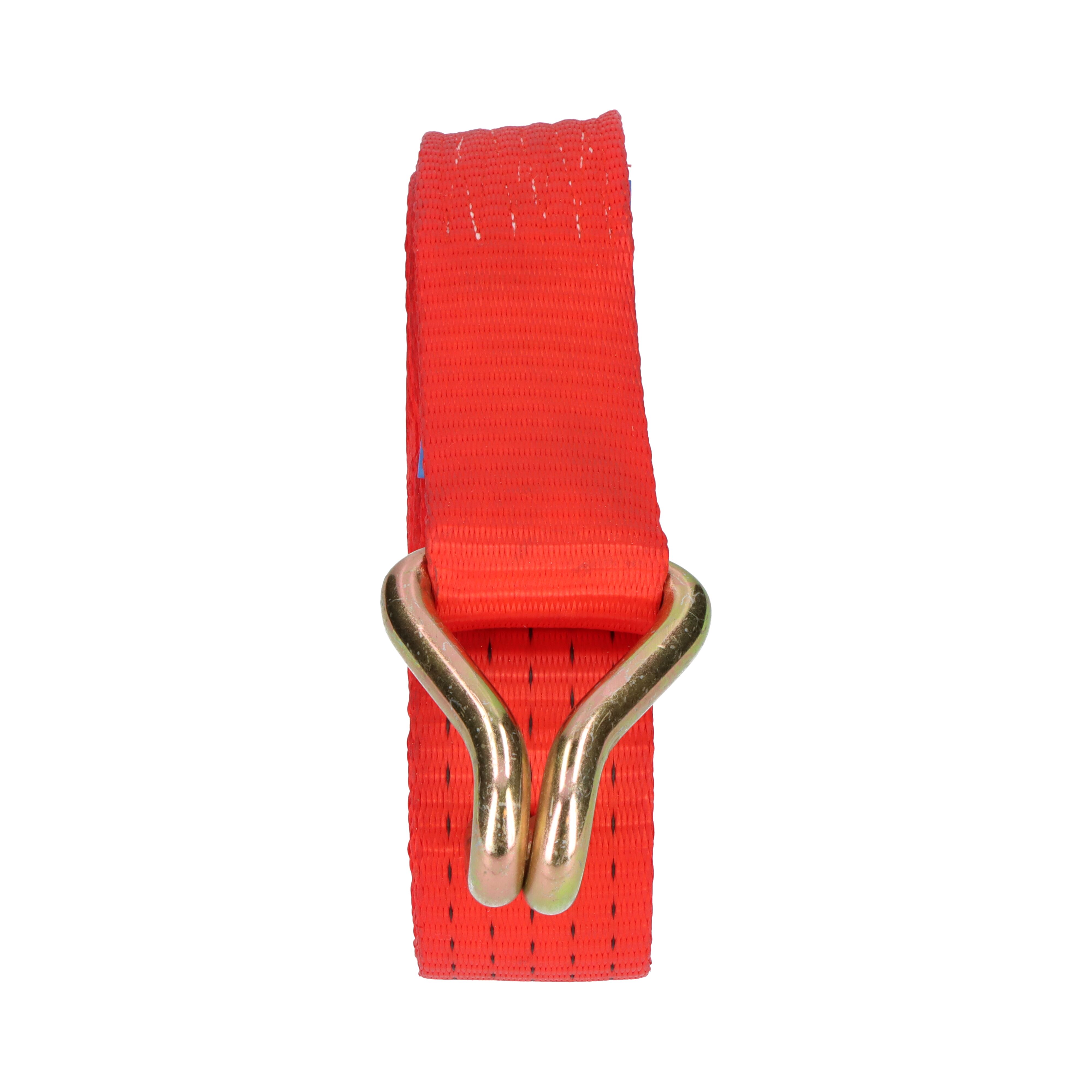 Rhiwa Quality sjorband los eind - 50 mm - met dubbele punthaak - 7500 mm