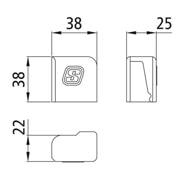 Rhiwa Quality sluitnok - links - voor zijbordsluiting 1160531