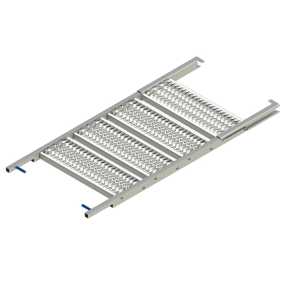 PWP pull out ladder - 4 steps - 1615 x 705 mm (LxW) - HDG