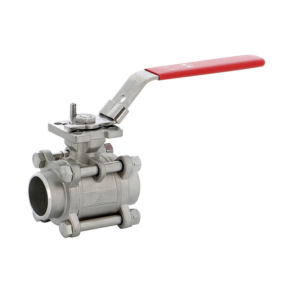 Sferaco robinet à boisseau sphérique en inox 748 corps en 3 pièces DN015 BW PN63 interface ISO haute température