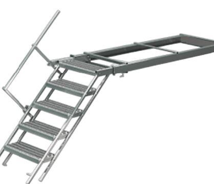 Takler escalier escamotable - 5 marches - 1900 x 757 mm (L xl) - avec courante principale (gauche)
