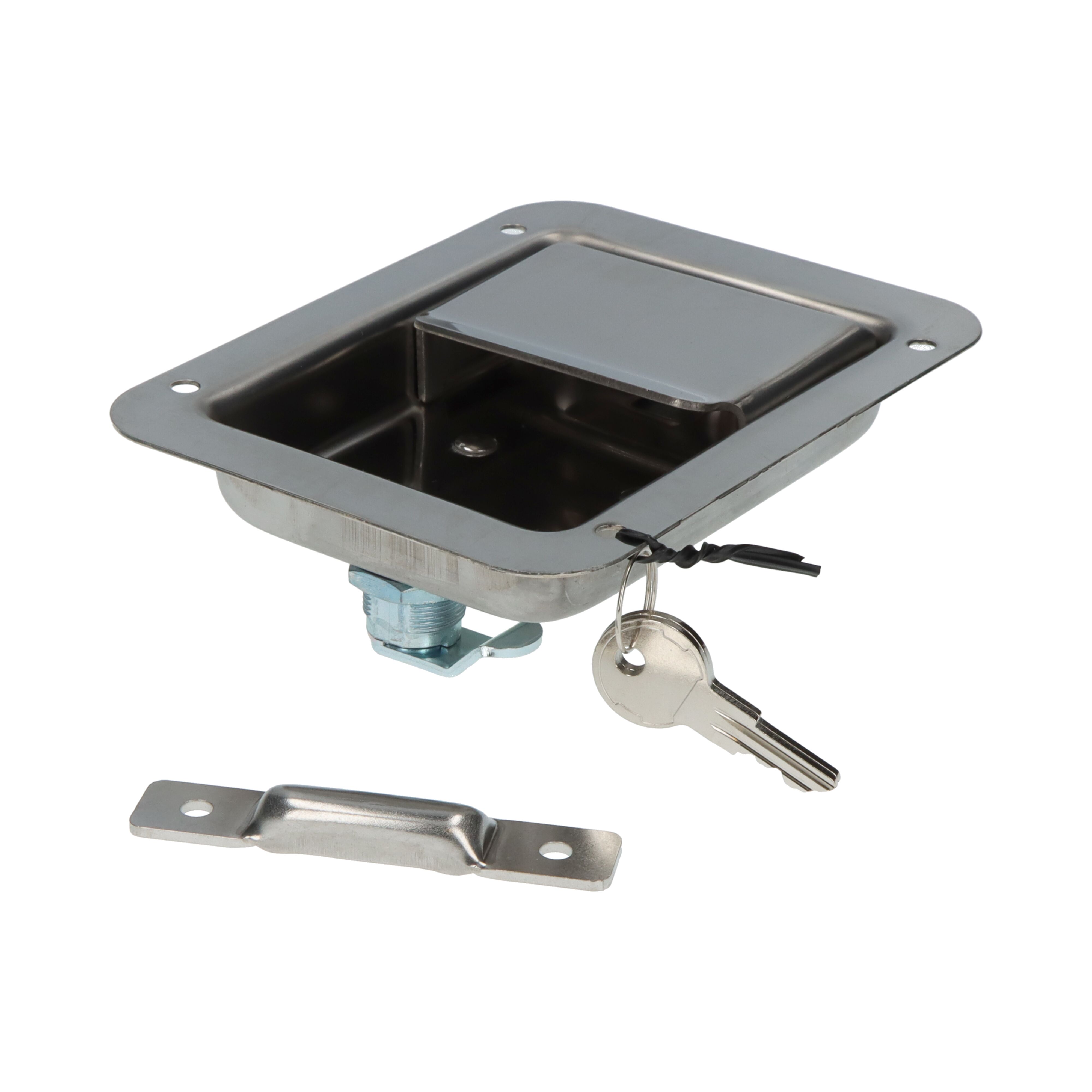 Pommier internal lock - 140 x 106 x 23 mm - lockable - stainless steel