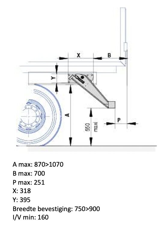 Pommier bumper BA - elevating - long support arms - aluminum beam - R58-02