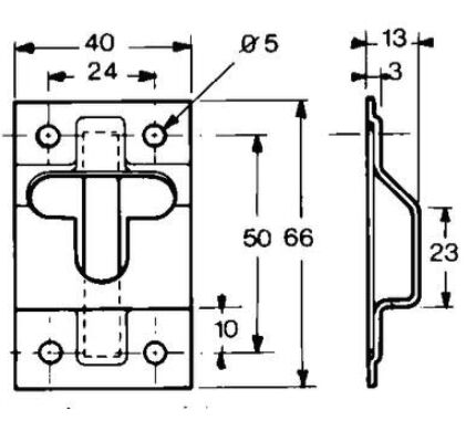 Pommier support the crochet de porte - pour Crochet de porte 1332361 / 1332366 - galvanisé