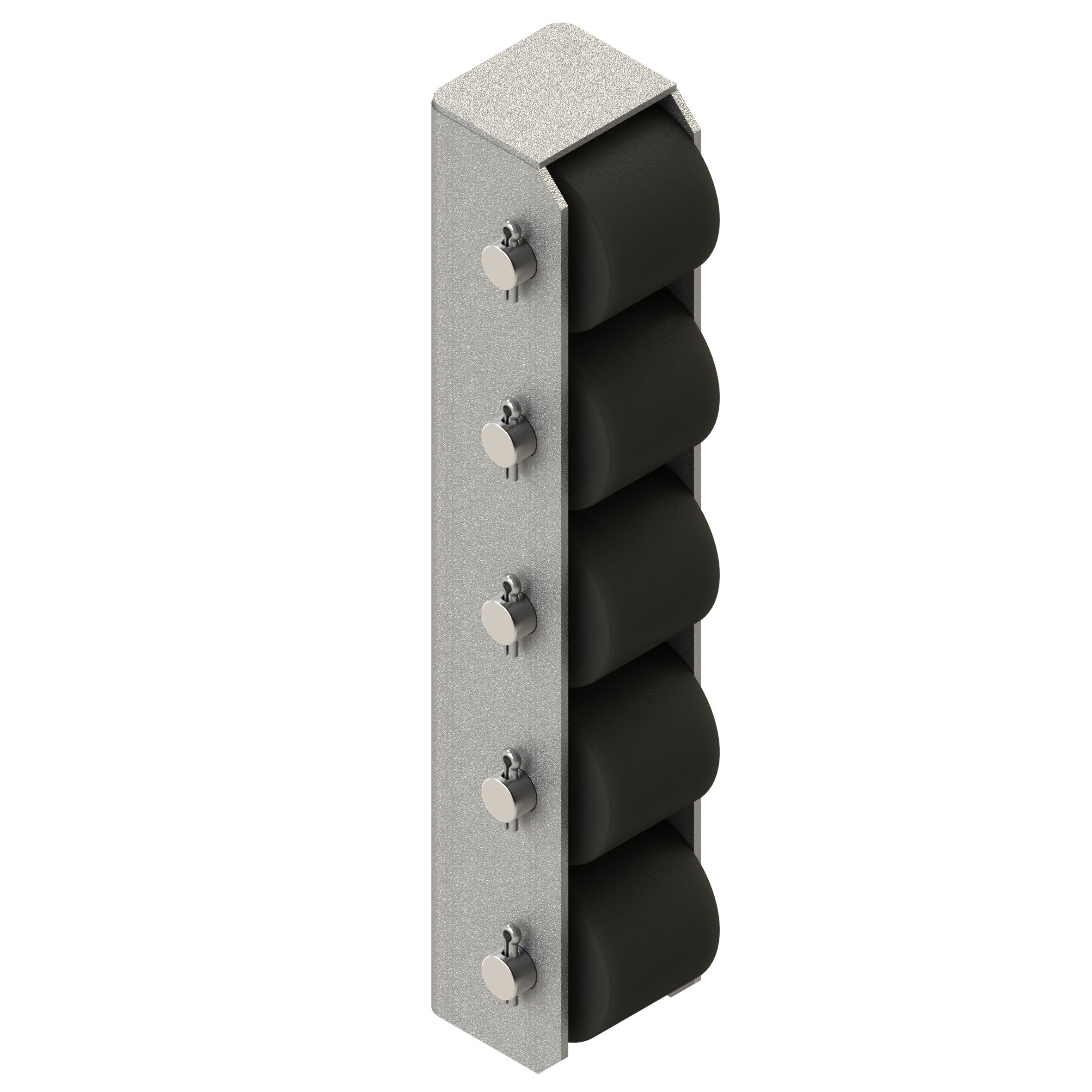 Pommier but-roll compleet - 5 rollen van 80 mm - verticaal