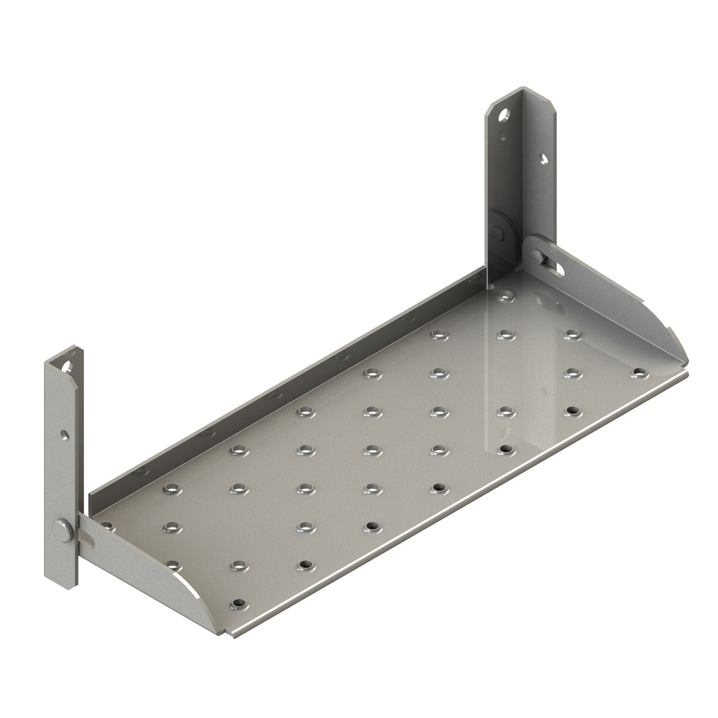 Pommier step foldable - 440 mm wide - zinc-plated