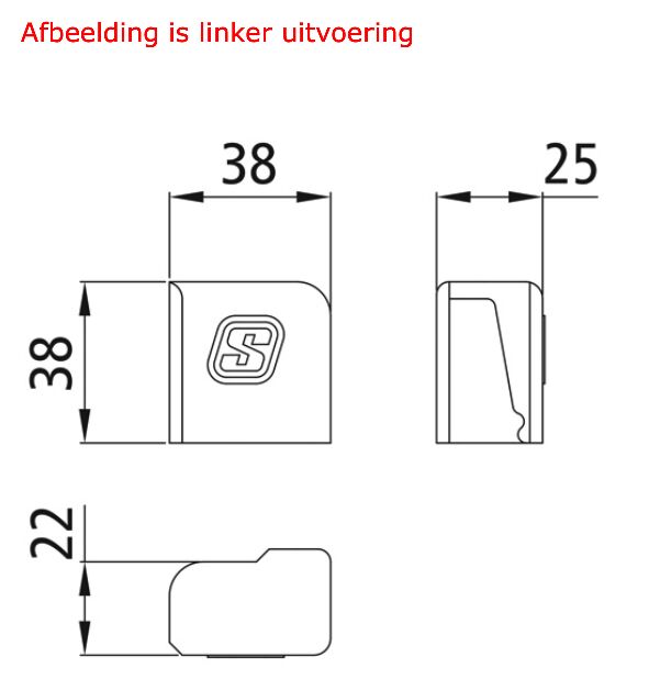 Rhiwa Quality sluitnok - rechts - voor zijbordsluiting 1160532