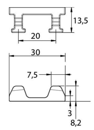 Pommier end cap - for wires of lighting 1501041 -white