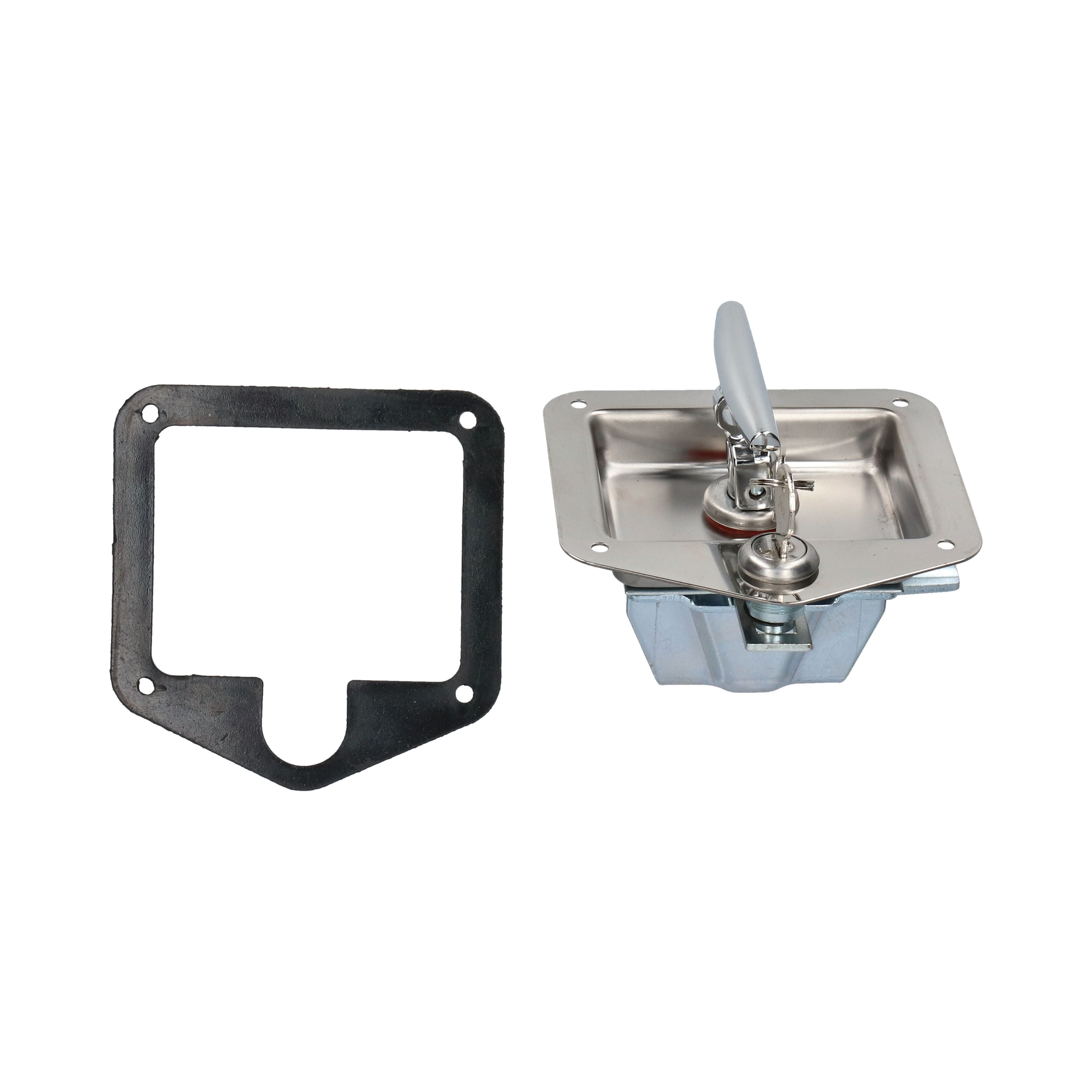 Pommier drop-T slot - 3-weg - verstelbaar 35-53 mm - gelijke sleutels - RVS
