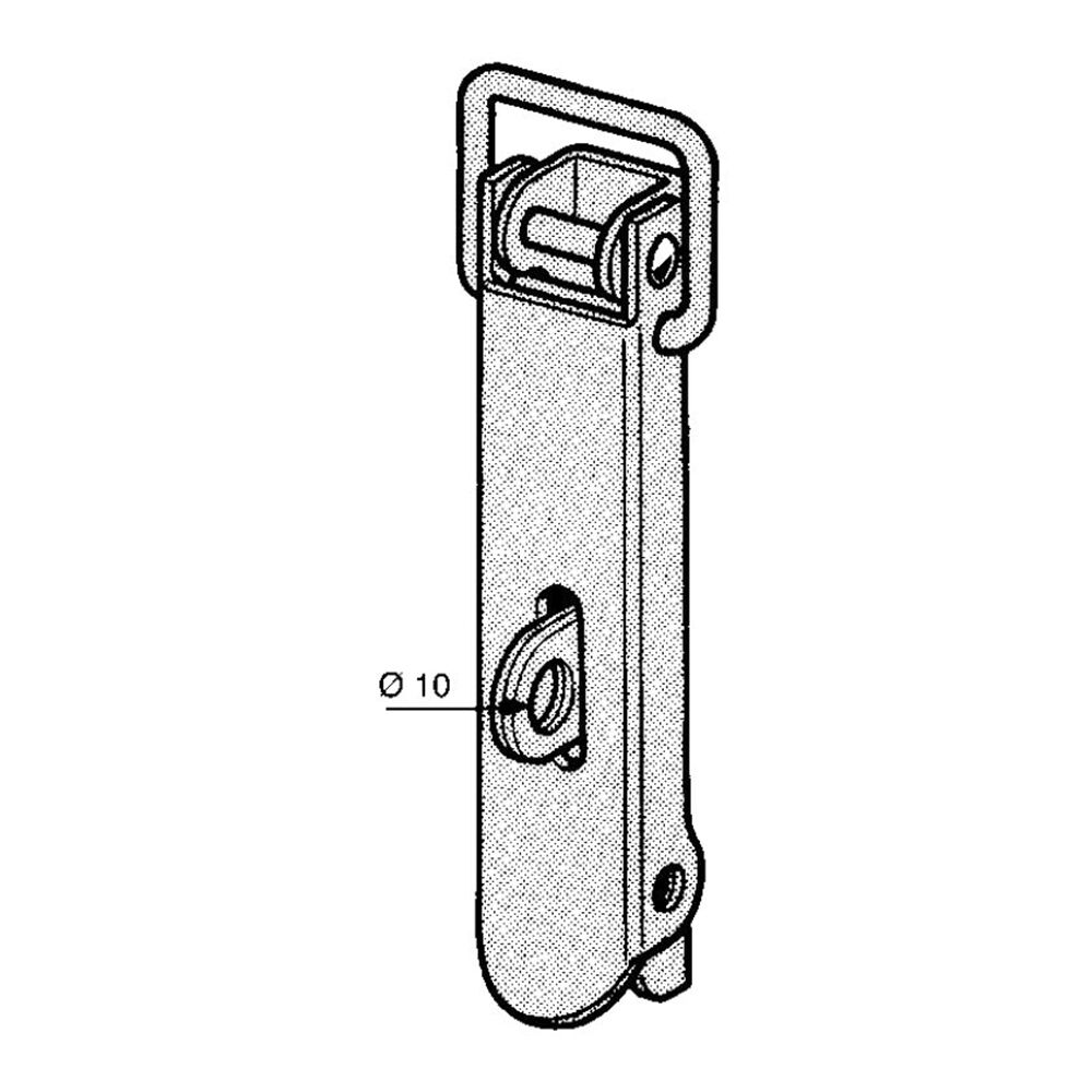 Pommier eierkistsluiting - 106 x 29 mm - met oog - exclusief haak - verzinkt