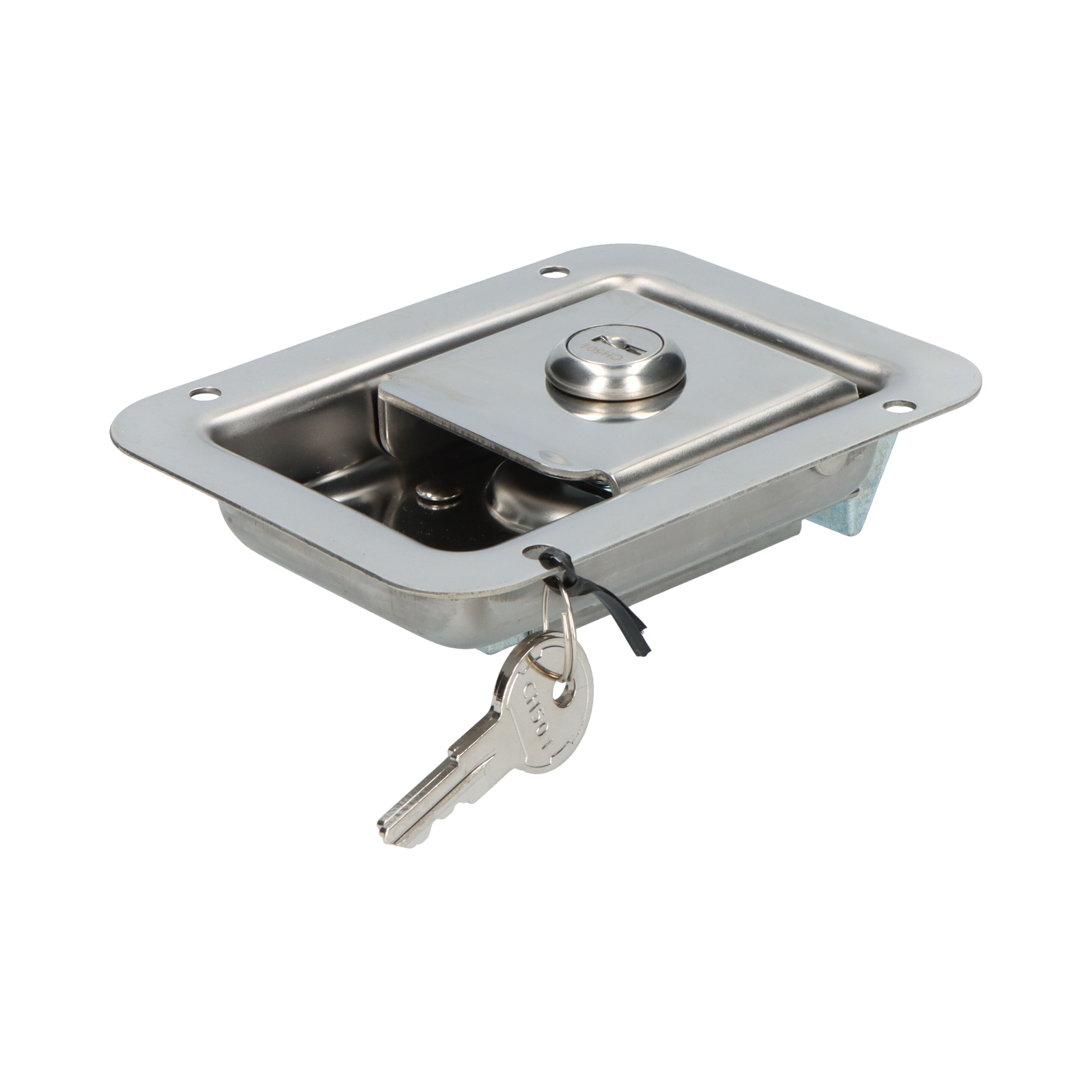 Pommier internal lock - 120 x 92 x 23 mm - lockable - stainless steel