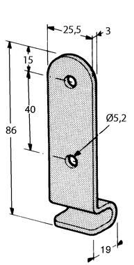 Pommier hook toggle latch - 86 mm - zinc-plated