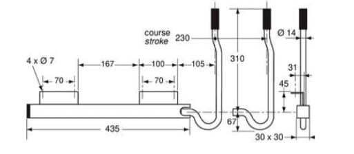 Pommier door blocker - extendible - curved - zinc-plated