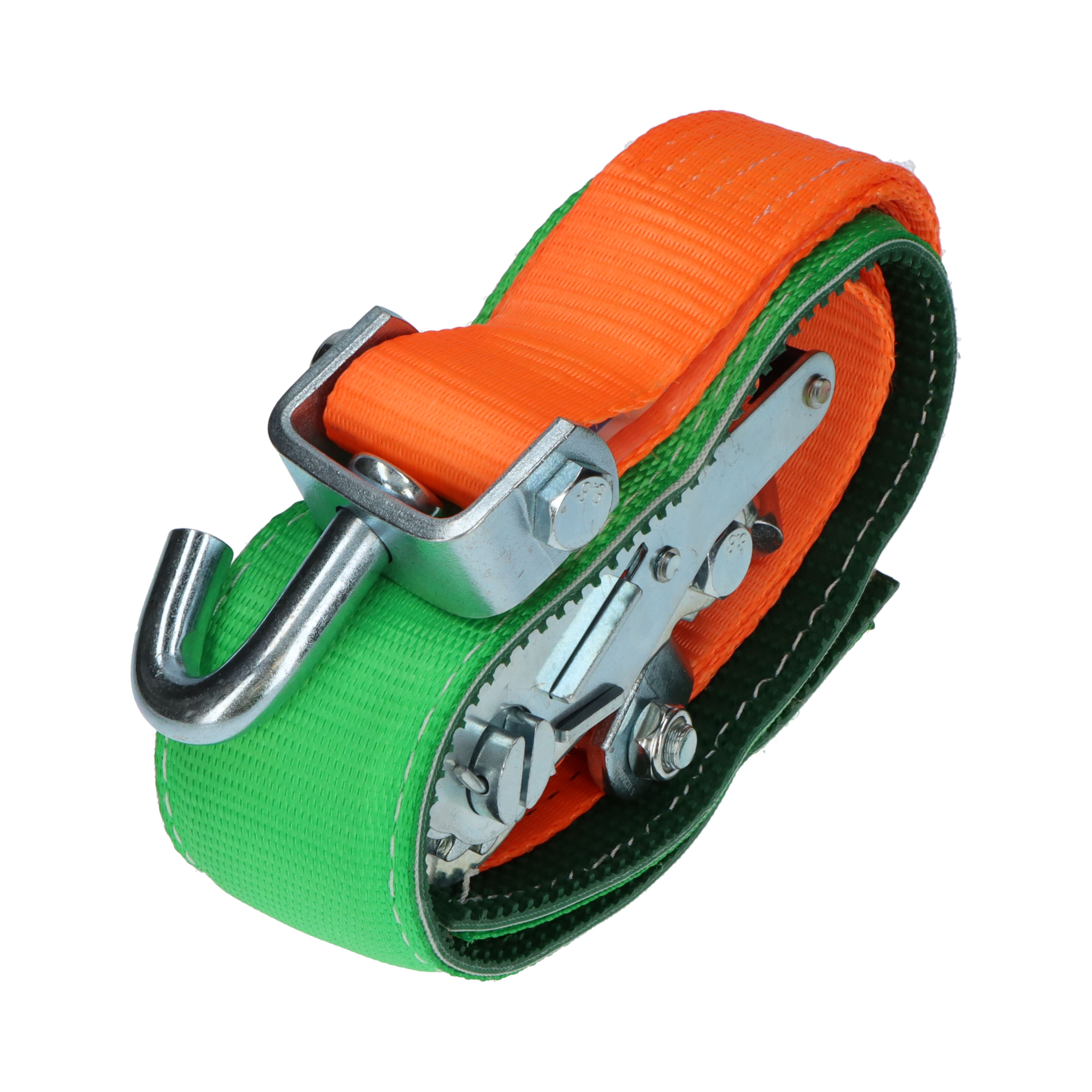 Rhiwa Quality sjorband auto transport 3 punts - 50 mm - met ratelsluiting en punthaak - 2800 mm