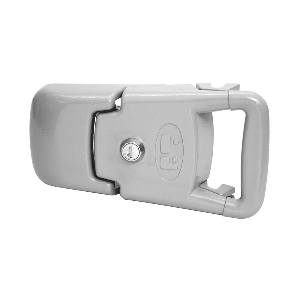 Pommier external lock - 245 x 121 mm - lockable - grey epoxy aluminum
