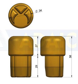 Rhiwa Quality top plug - for Ø 35 mm tension tube