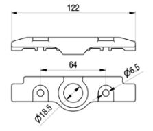 PWP reinforcement plate - for PWP Ø 18 mm locking - external top