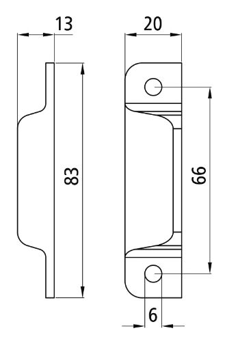 Rhiwa Quality einddop - ankerrail 1343018/1343021/1343024 - grijs kunststof