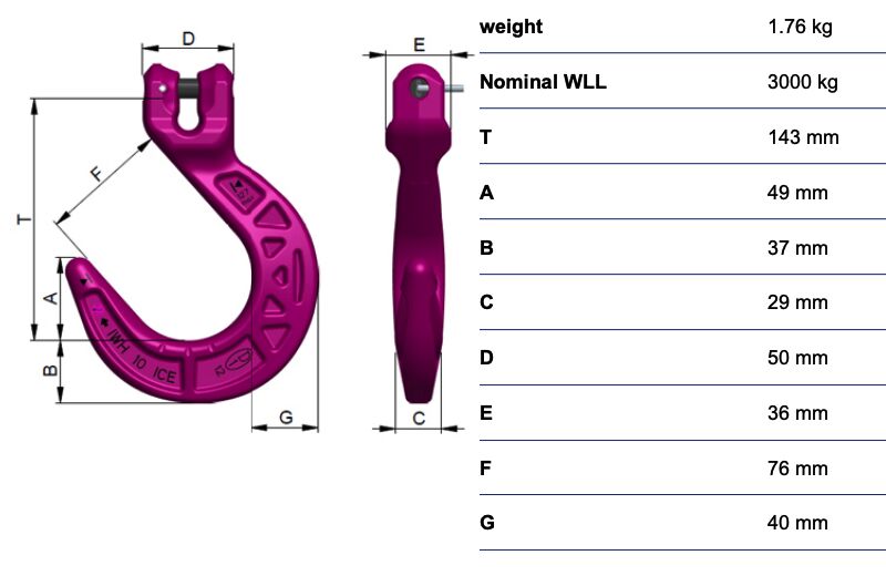 RUD ICE-Foundry hook IWH-8