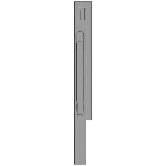 Kinnegrip K20 voorrong - 400 mm - links - geanodiseerd aluminium
