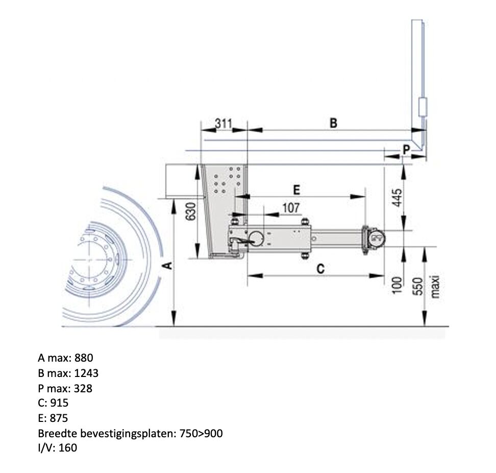 Pommier bumper BAB - manual horizontal retractable - stroke 915 mm - R58-02