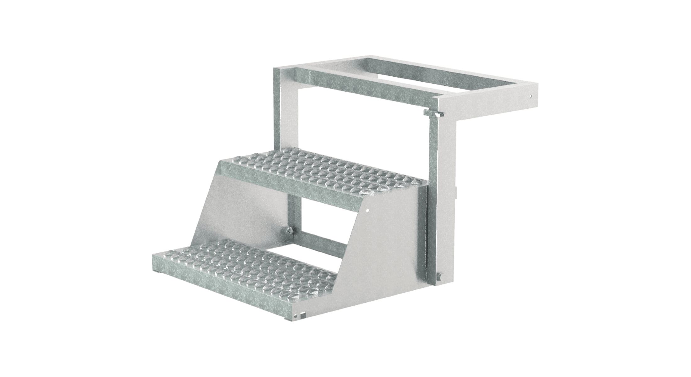 Takler escalier pliable - 2 marches - 460 x 610 mm (HxL) - galvanisé à chaud