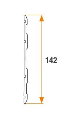 Takler profile for refrigerated vans 7500 x 142 mm (LxH) - aluminum