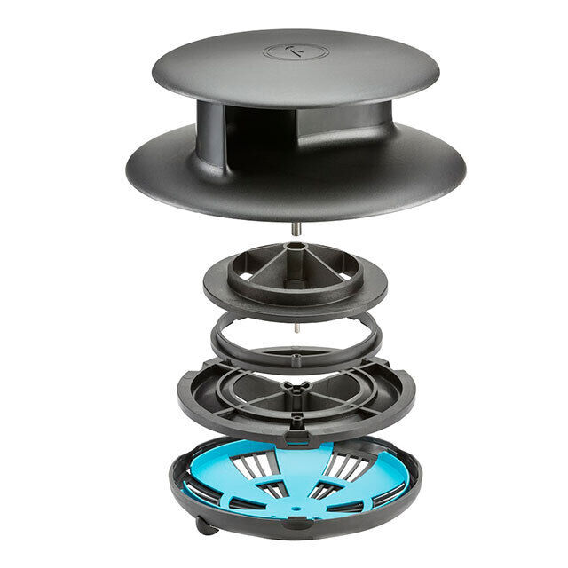 Flettner TCX-2 mechanische dakventilator - standaard voet (145mm) - zwart
