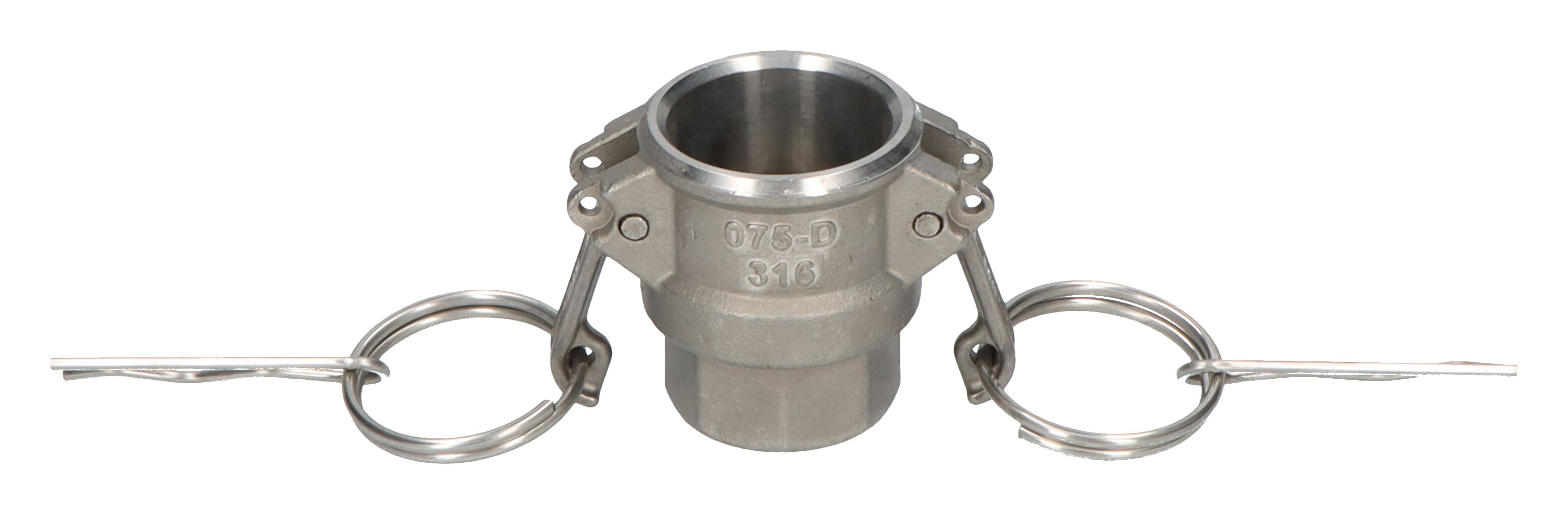 MCC koppeling Camlock coupler D 3/4" BSPP binnendraad RVS 316