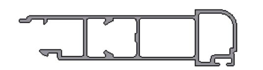 PWP edge profile door - 2758 mm - for defender door - aluminum