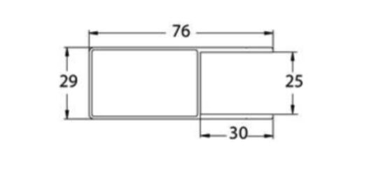 Pommier side board closure - left - lenght 410 mm - with horizontal pin