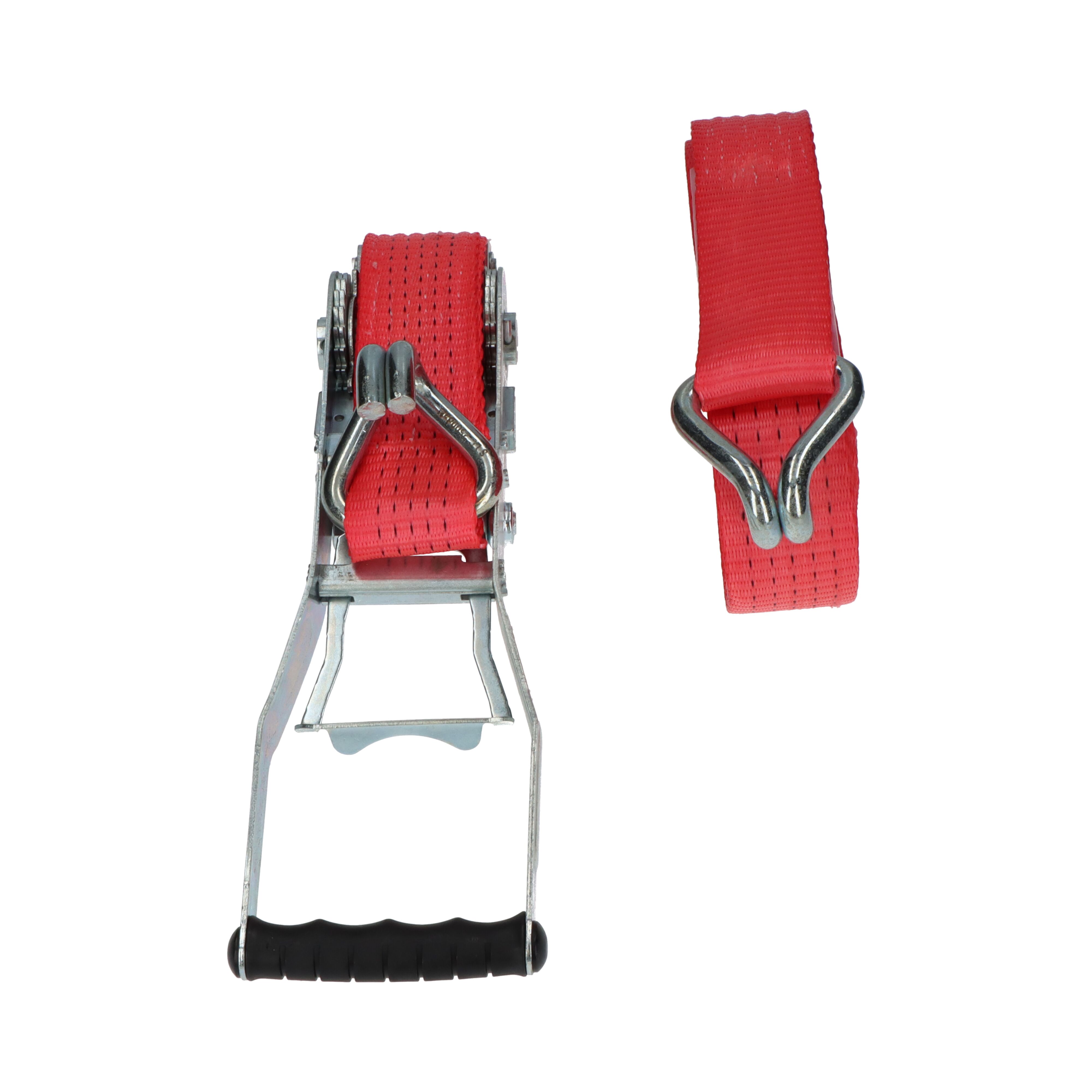 Rhiwa Quality lashing strap 50 mm - with ratchet and double pointed hook - 9000 mm
