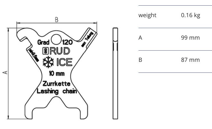 RUD ICE-Lashing chain testing gauge IVSK-CURT-K-KPL-10