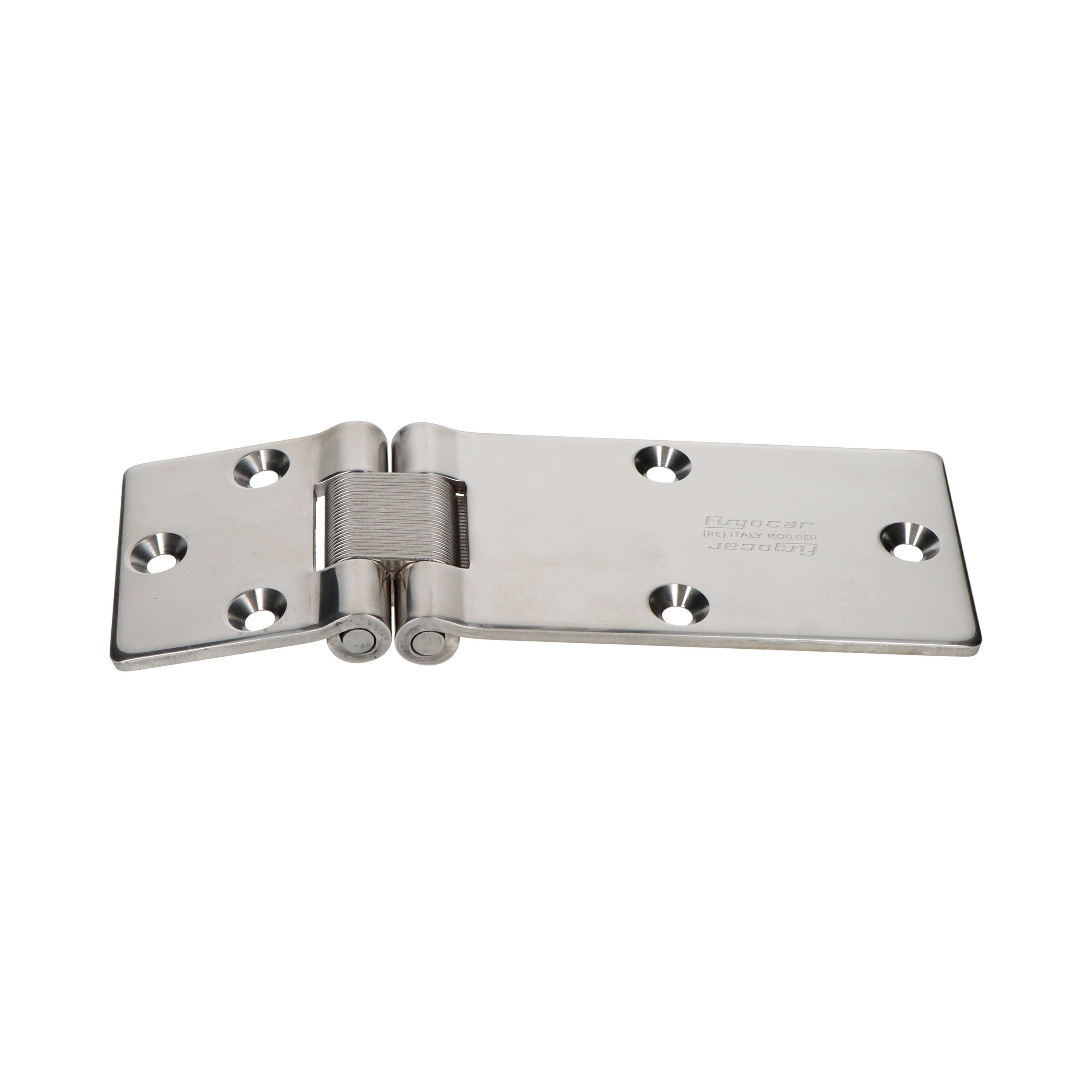 Pommier zijdeurscharnier inbouw - vlak - 153 mm - met dubbele pen - RVS