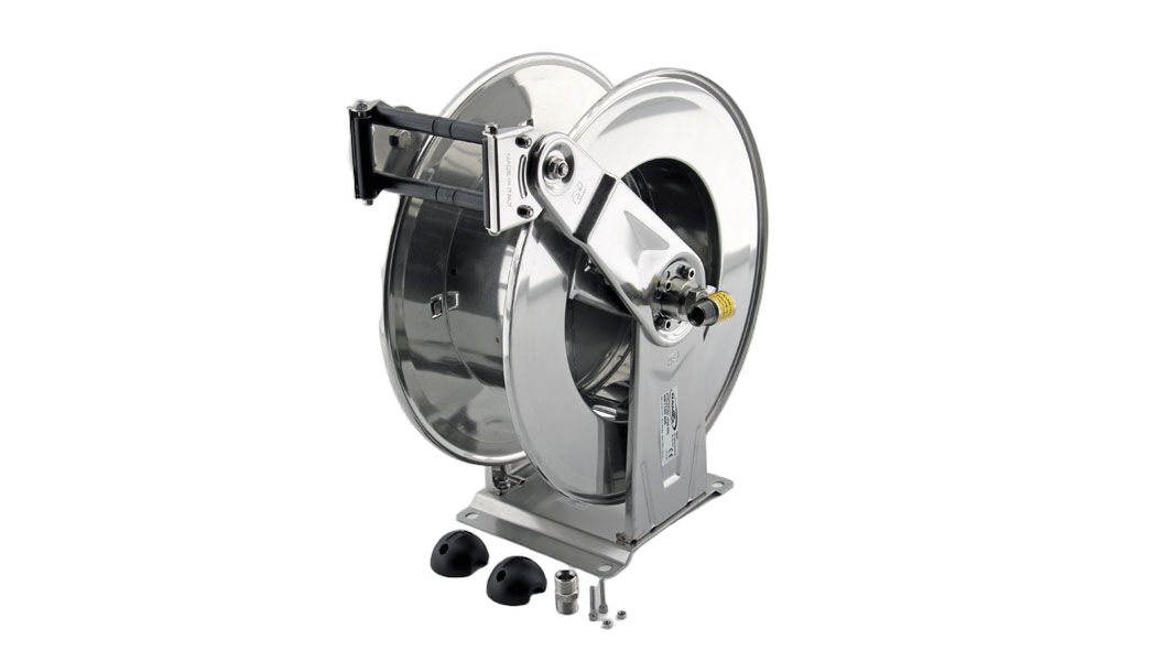 Ehrle hose reel - automatic - for 20m high pressure hose - stainless steel