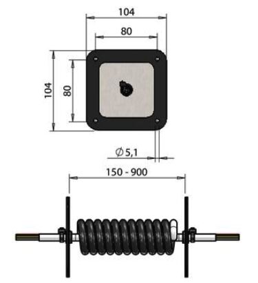 Pommier contact cable - for remote control lock 244750055