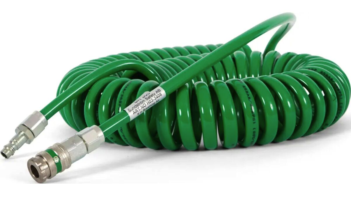 Sundström SR 360 - tuyau spiralé à air comprimé - 8 mètres - vert - PU