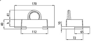 PWP lashing bowl 2,5 tonnes - for floor thickness 22 mm - plain steel