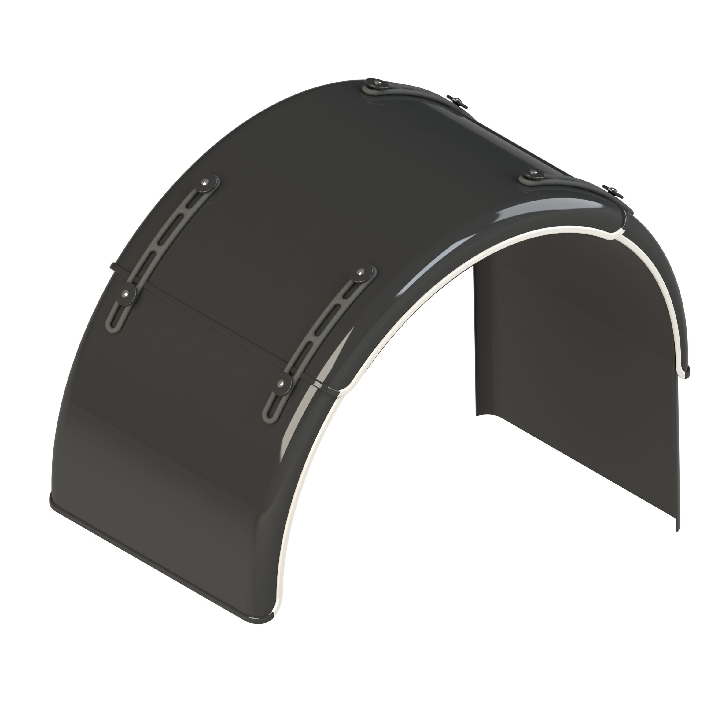 Parlok spatscherm 3 delige assen set - Supra anti-spray - 480 x 1160 mm (BxSpw) - HDPE