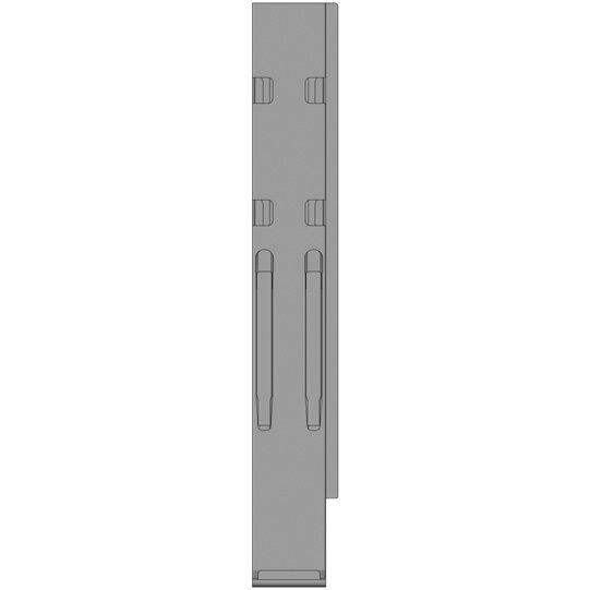 Kinnegrip support arrière K20 - 800 mm - à droite - avec fermeture - aluminium anodisé