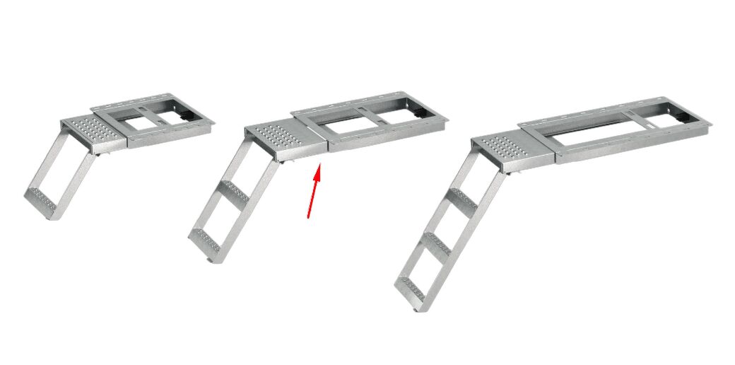 Takler marchepied extensible - 2 marches - 562 x 420 mm (Lxl) - avec plateau