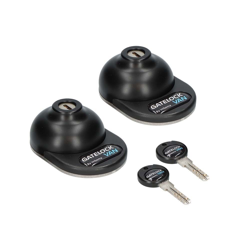 GATELOCK T-lock - set of 2 locks - slamlock - black