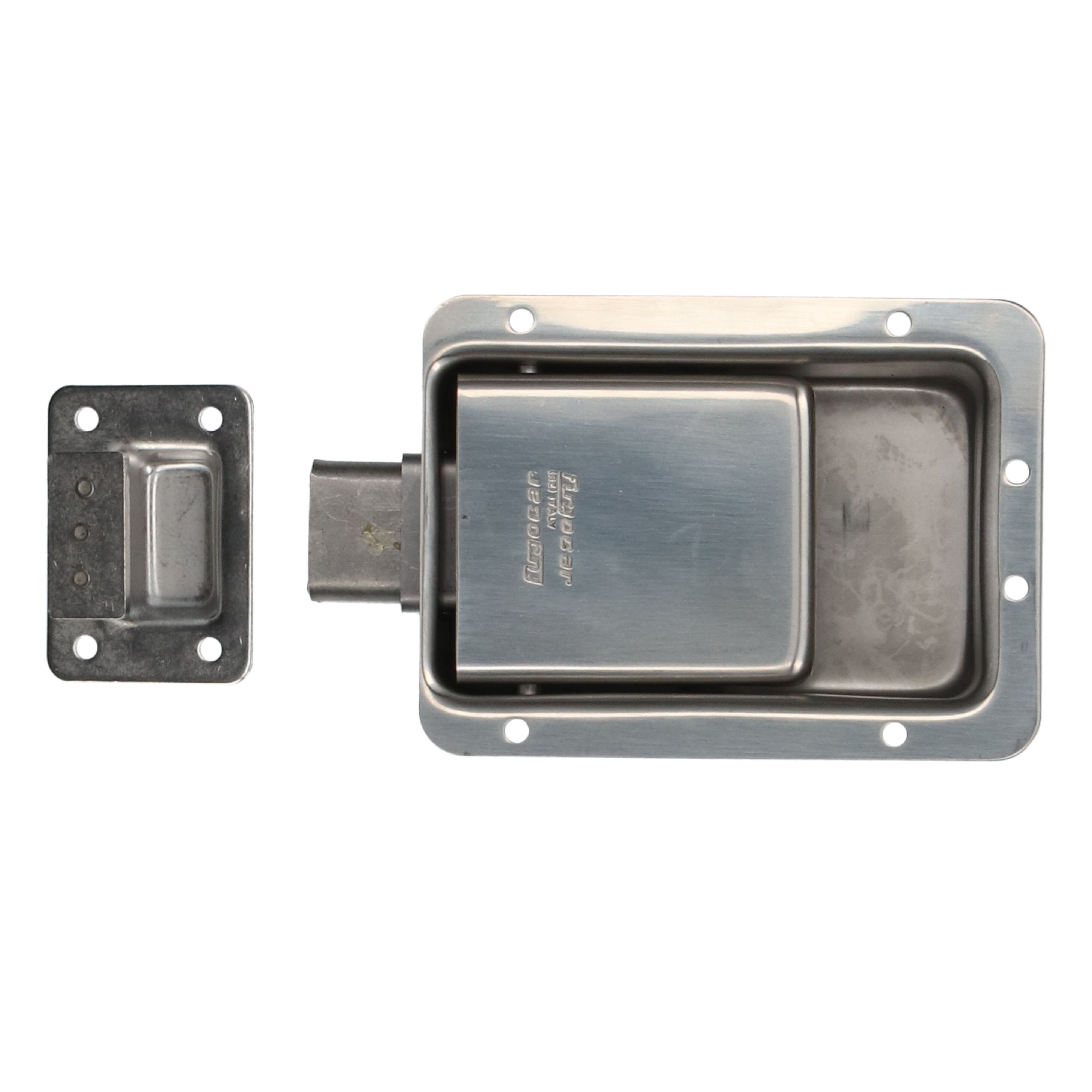 Pommier inbouwsluiting - 132 x 98 x 40 mm - met slotvanger - RVS