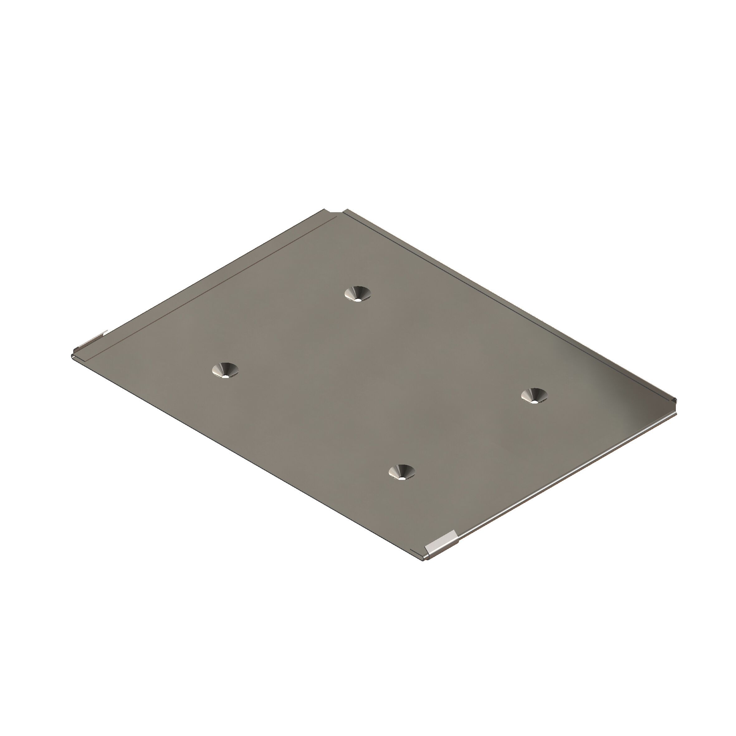 Rhiwa Quality porte-plaque ADR - 400 x 300 mm - avec 2 clips de verrouillage - Acier inoxydable