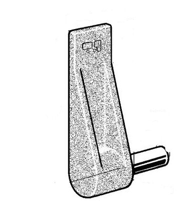 Pommier lasduim - links - pen 47 mm lang en Ø 14 mm - gesmeed staal