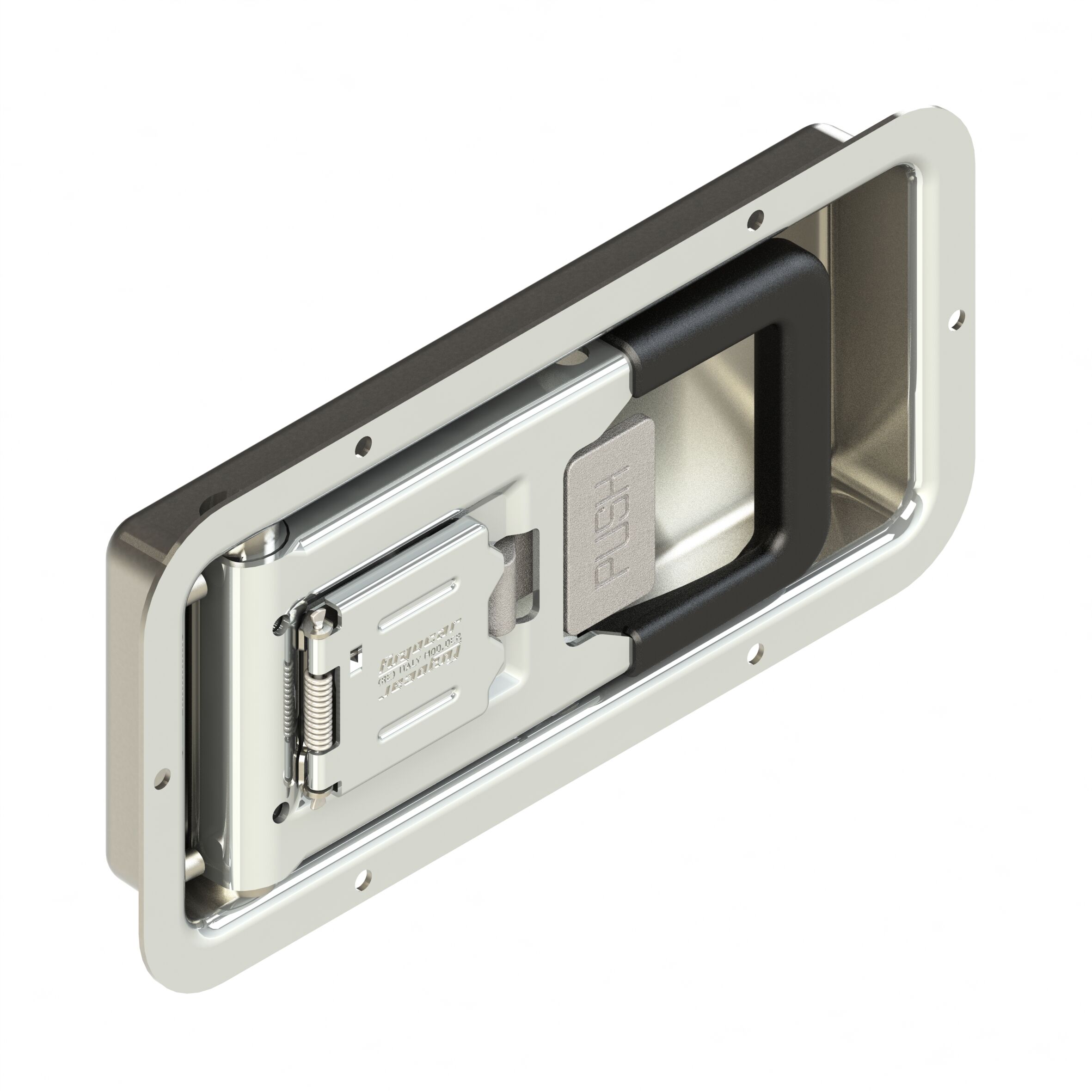 Pommier internal locking Ø 16 mm - Mini-push - depth 25,5 mm - stainless steel