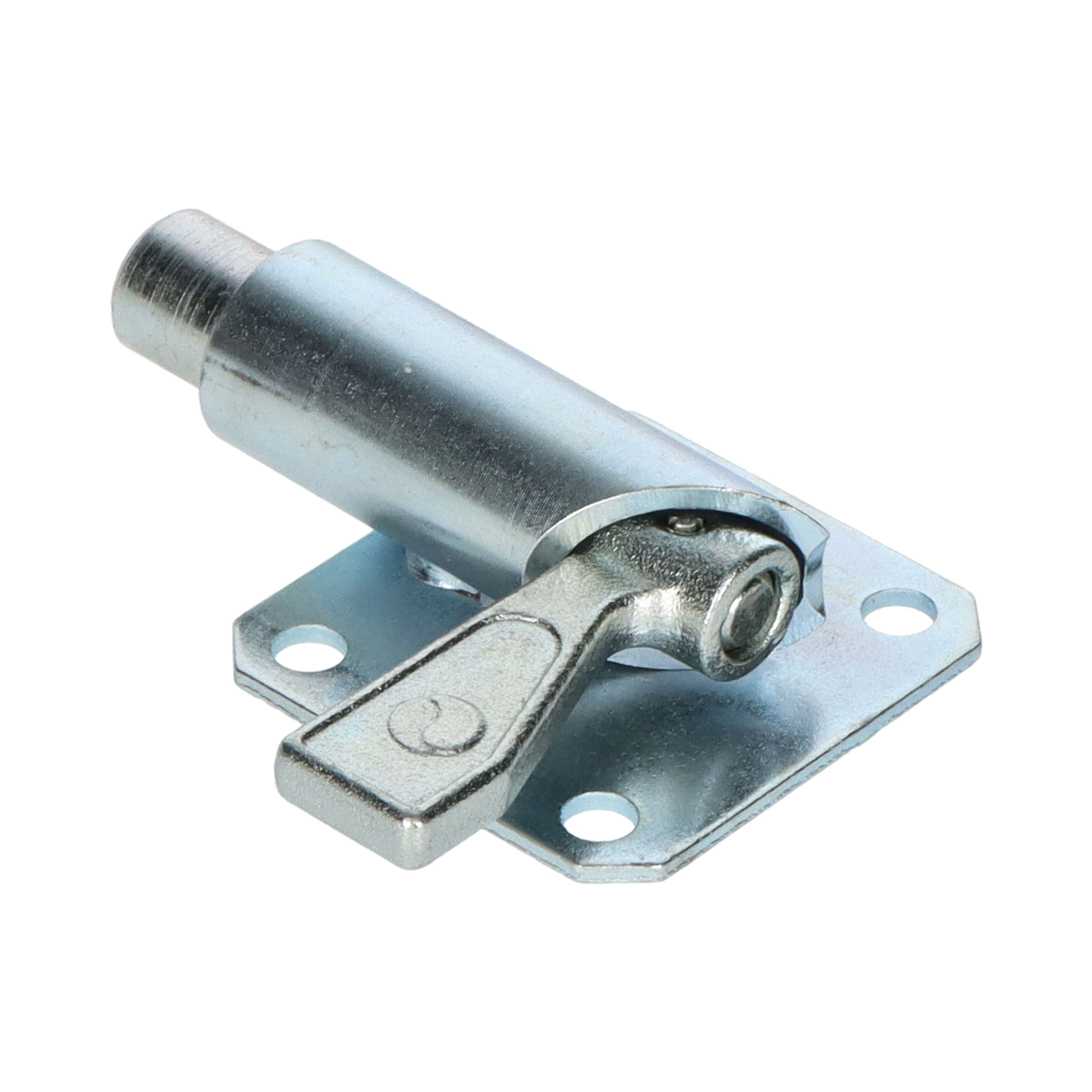 Pommier draw latch with plate - pin Ø 14 mm - left - zinc-plated